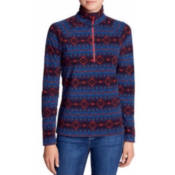 Eddie Bauer Aztec Quest Fleece Pullover - Picture 1 of 16